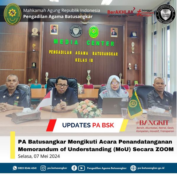 Zoom MoU Badilag dengan UIN Kudus