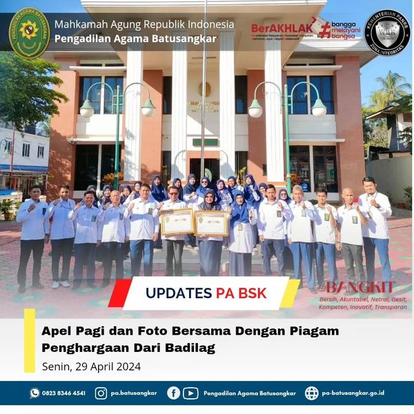 apel dan foto bersama piagam