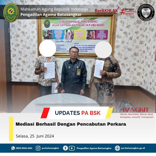 mediasi berhasil dg pencabutan 25 Jun 2024