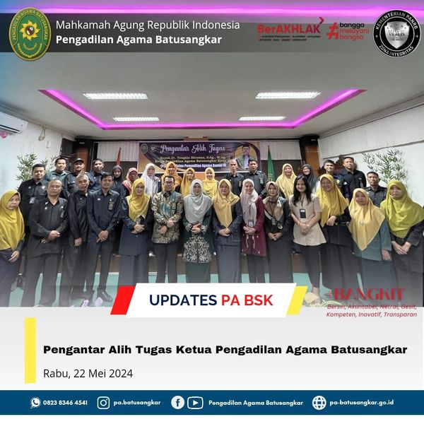 pengantar alih tugas pak yengkie
