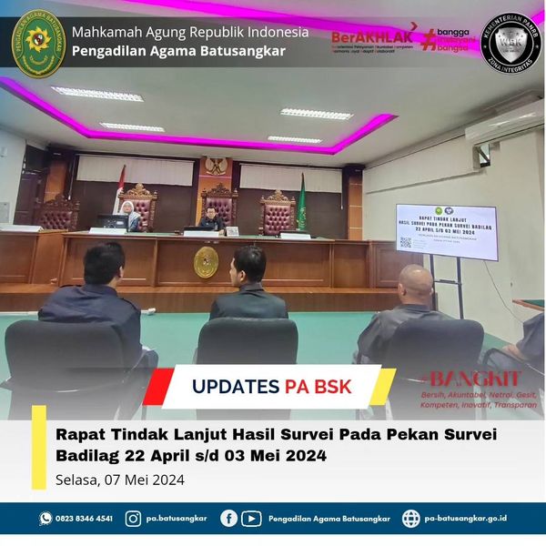 rapat tindak lanjut pekan survey