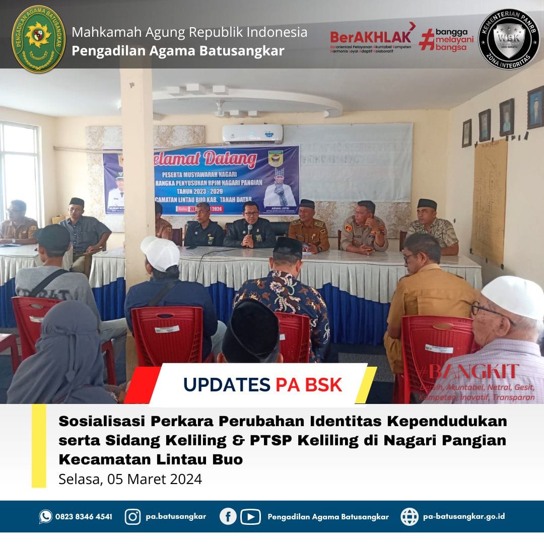 sosialisasi perkara perubahan identitas kependudukan di lintau buo